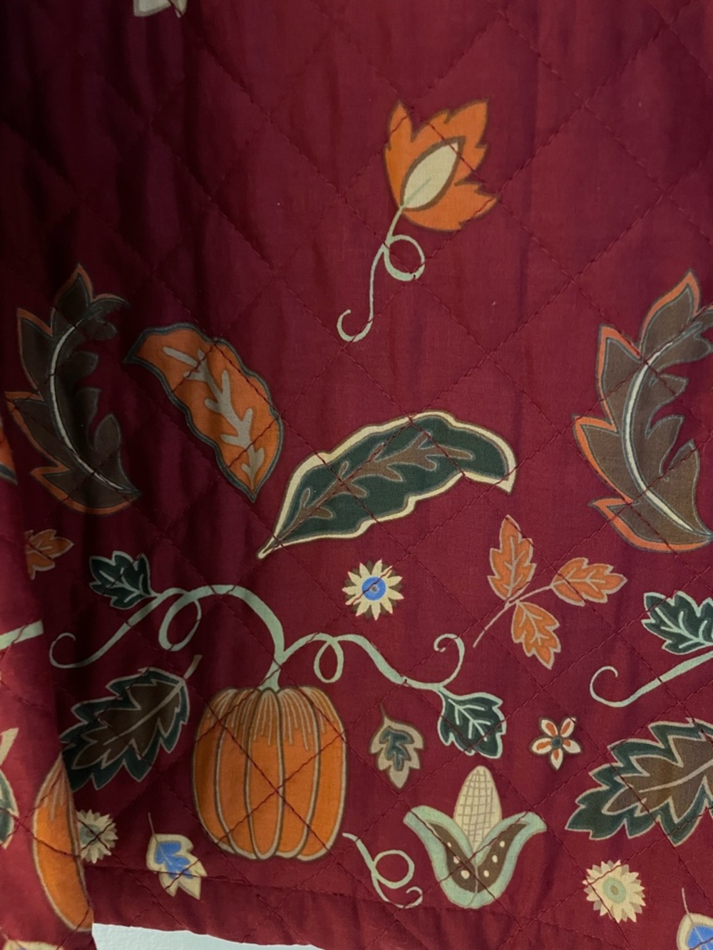 breckenridge Burgundy Pumpkin Patch Quilted Button-Front Jacket - Picture 3 of 5